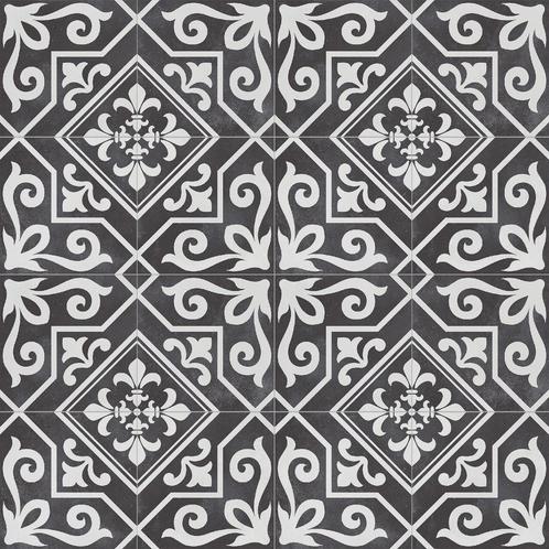 Vloertegel ayala zwart reverse 45x45 cm  4 in 1 tegel, Doe-het-zelf en Verbouw, Tegels, Vloertegels, Nieuw, 10 m² of meer, Keramiek