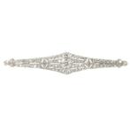 Broche Platina - 1.87ct. tw. Diamant (Natuurlijk) - Art Deco