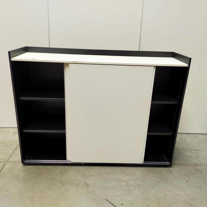Houten schuifdeurkast kantoor - 120x160x45 cm, Zakelijke goederen, Kantoor en Winkelinrichting | Kantoormeubilair en Inrichting