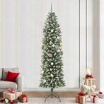 vidaXL Kunstmatige slanke kerstboom met 300 LED Groen 240 cm, Diversen, Kerst, Verzenden, Nieuw