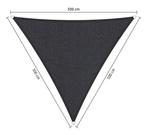 Premium schaduwdoek 5x5x5m driehoek waterdoorlatend Carb..., Nieuw