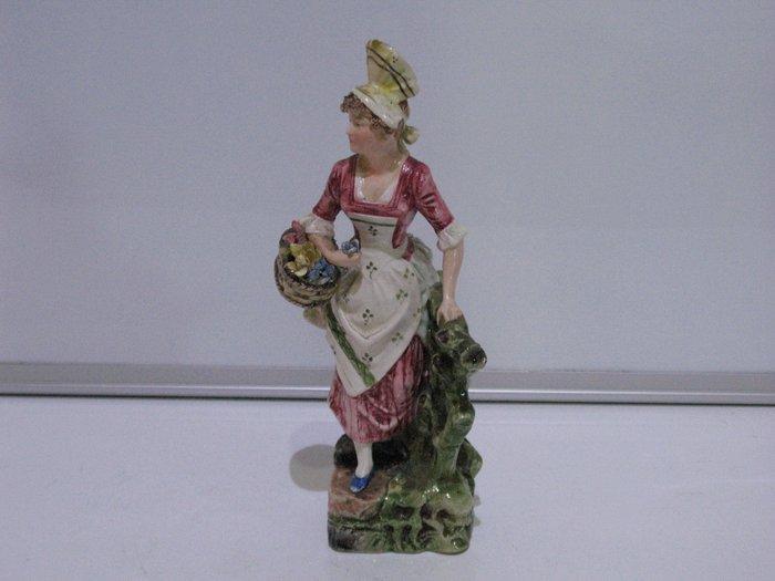 vieux paris - Inconnu - sculptuur, la dame au panier - 22 cm, Antiek en Kunst, Antiek | Glas en Kristal