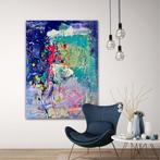 Cornelio Reut - Abstract Flower (compreso di telaio), Antiek en Kunst, Kunst | Schilderijen | Modern