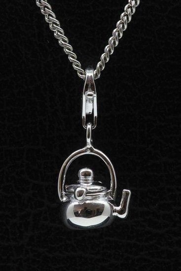 Zilveren Waterketel hanger en/of bedel, Sieraden, Tassen en Uiterlijk, Bedels, Verzenden