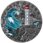Niue. 5 Dollars 2022 Lighthouse Petit Minou 2 oz Antique
