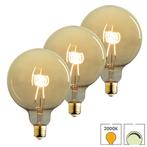 3x E27 LED lamp XL 125 mm | 3.6W 2100K extra warm | Dimbaar, 30 tot 60 watt, Led-lamp, Verzenden, Nieuw