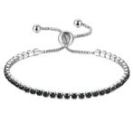Fako Bijoux - Dames Armband Zirkonia Zwart - 2.5mm -, Sieraden, Tassen en Uiterlijk, Armbanden, Verzenden, Nieuw