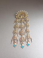 Turquoise - Verguld - Zilver - Broche - Marius Hammer -