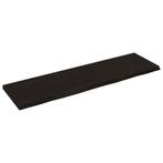 vidaXL Wandschap behandeld massief eikenhout donkerbruin, Huis en Inrichting, Woonaccessoires | Wandplanken en Boekenplanken, Verzenden