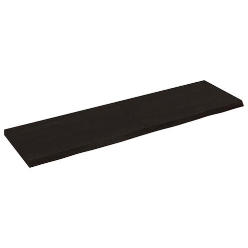 vidaXL Wandschap behandeld massief eikenhout donkerbruin, Huis en Inrichting, Woonaccessoires | Wandplanken en Boekenplanken, Nieuw
