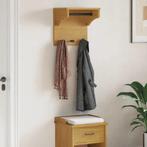 vidaXL Wandkapstok SANDNES 43x30x42 cm massief grenenhout, Huis en Inrichting, Woonaccessoires | Kapstokken, Verzenden, Nieuw