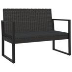 Zitbank poly rattan zwart | retourdeal | 68% (tuinbank), Tuin en Terras, Ophalen of Verzenden, Nieuw, Rotan