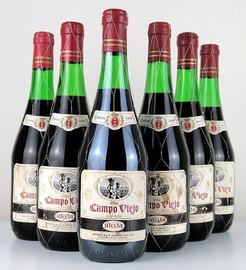 1969 Bodegas Campo Viejo - Rioja Reserva - 6 Flessen (0.75, Verzamelen, Wijnen