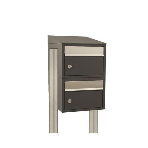 Brievenbusunit Brickset met statief 2-hoog met dak -, Tuin en Terras, Brievenbussen, Nieuw, Verzenden