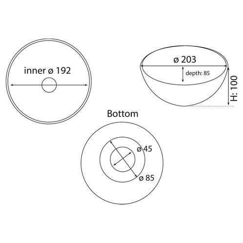 Waskom Differnz Boomer 20x10 cm Wit, Doe-het-zelf en Verbouw, Sanitair, Ophalen of Verzenden