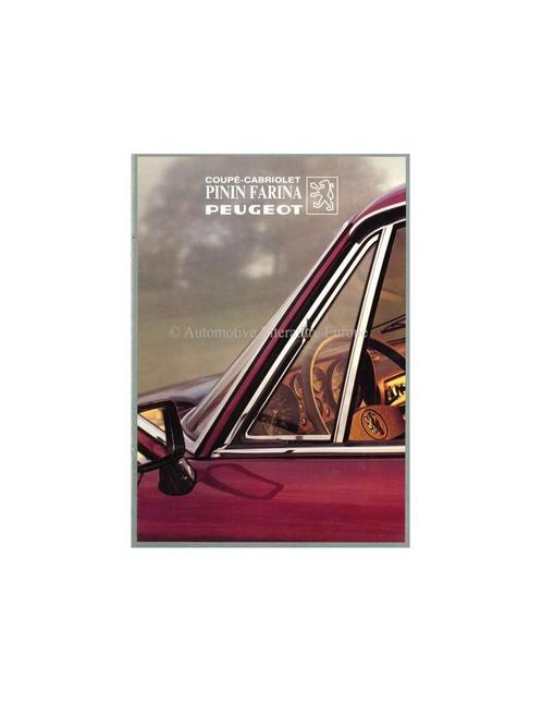 1982 PEUGEOT 504 PININFARINA COUPÉ / CABRIOLET BROCHURE, Boeken, Auto's | Folders en Tijdschriften, Peugeot