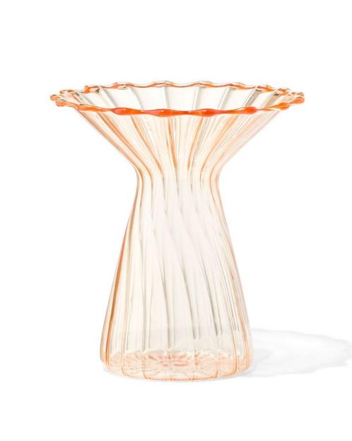 HEMA Vaas voor geurstokjes XS glas met kraag geel, Huis en Inrichting, Woonaccessoires | Overige, Nieuw, Verzenden