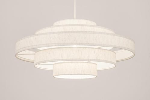 Rietveld Hanglampen - Creme, Beige - Stof, Metaal, Huis en Inrichting, Lampen | Hanglampen, Verzenden
