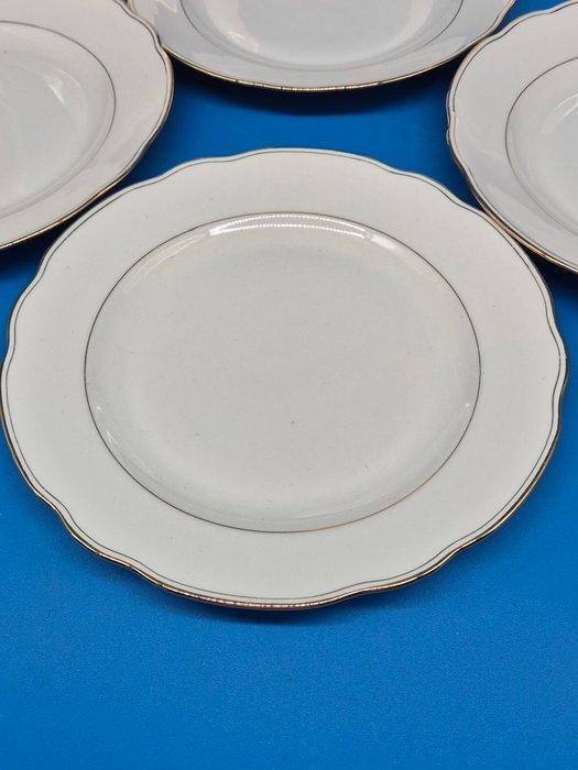 PM Moschendorf – Speiseteller mit Goldrand – Porzellan,, Antiek en Kunst, Antiek | Meubels | Tafels