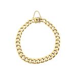Gouden gourmetschakel armband | 21 cm (luxe heren sieraad), Ophalen of Verzenden, Gebruikt, Overige kleuren, Goud
