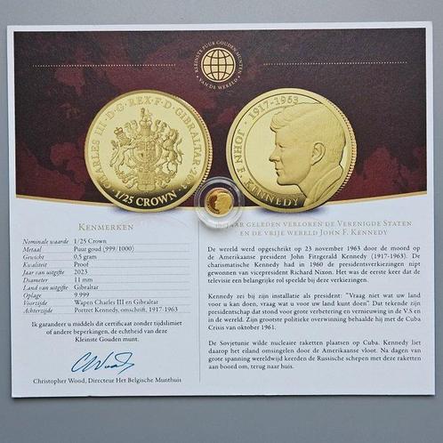 Gibraltar. 0.04 Crown 2023 0.5 gram gouden munt (.999), Postzegels en Munten, Munten | Europa | Niet-Euromunten