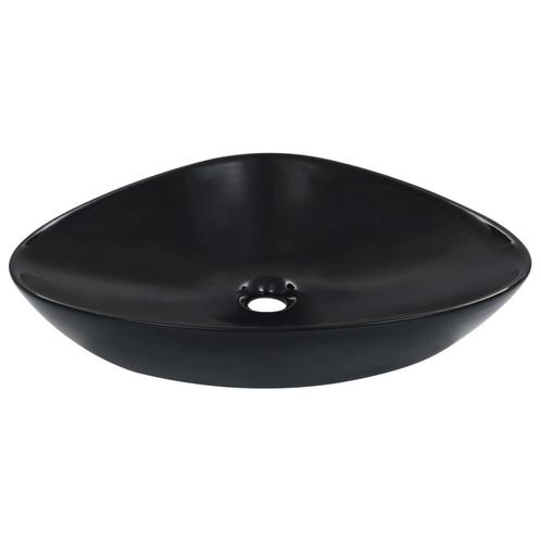 vidaXL Wastafel 58,5x39x14 cm keramiek zwart, Doe-het-zelf en Verbouw, Sanitair, Nieuw, Verzenden