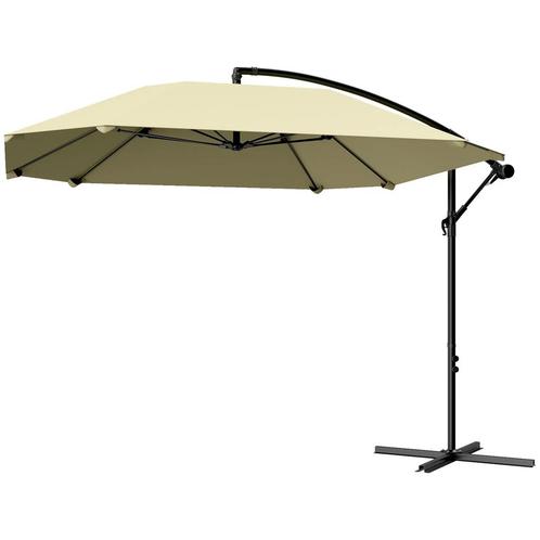 TRUUSK Ampelschirm Alu Ø 260 Cm Parasol, Waterdichte Kruksch, Tuin en Terras, Parasols, Nieuw, Verzenden