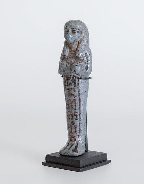 Oud-Egyptisch Faience Ushebti voor Nehen, schrijver van de, Verzamelen, Mineralen en Fossielen