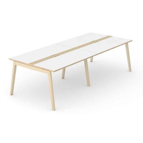Nova-wood vergadertafel 10 persoons met kabelmanagement |, Zakelijke goederen, Kantoor en Winkelinrichting | Kantoormeubilair en Inrichting