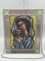 Glas-in-loodraam - 1950-1960 - Madonna met Kind, Antiek en Kunst