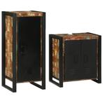 vidaXL Badkamermeubelset 2 pcs Multikleur Massief gerecycled, Verzenden, Nieuw, Overige typen