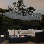 Parasol Brazil - 3,0 m - Incl. LED - donkergrijs, Verzenden, Nieuw
