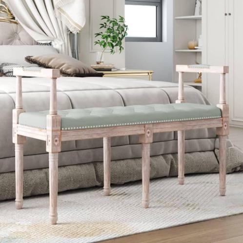 vidaXL Bankje 110x40x70 cm fluweel lichtgrijs, Huis en Inrichting, Banken | Bankstellen, Nieuw, Minder dan 150 cm, Stof, Verzenden