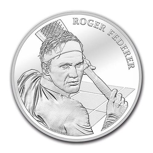 Roger Federer 20CHF 2020 (100.000 oplage), Postzegels en Munten, Munten | Oceanië, Losse munt, Zilver, Verzenden