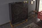 Massief dressoir SCORPION 120cm zwart mangohout met, Huis en Inrichting, Ophalen of Verzenden, Nieuw