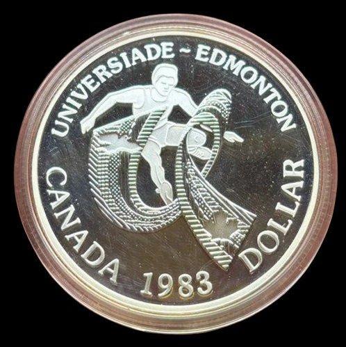 Canada. 1 Dollar 1983/University Games/Universiade Edmonton, Postzegels en Munten, Munten | Europa | Niet-Euromunten