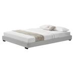 Houten bed Laag kunstleer met bedbodem 180x200 cm wit, Huis en Inrichting, Verzenden, Nieuw