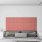 vidaXL Wandpanelen 12 st 1,62 m² 90x15 cm fluweel roze, Doe-het-zelf en Verbouw, Platen en Panelen, Verzenden, Nieuw