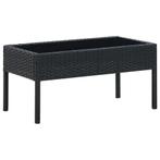 vidaXL Tuintafel 75x40x37 cm poly rattan zwart, Tuin en Terras, Tuintafels, Verzenden, Nieuw