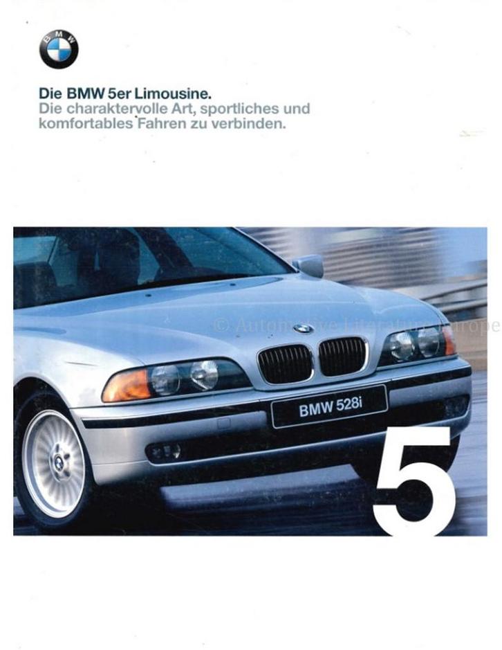 1998 BMW 5 SERIE SEDAN BROCHURE DUITS, Boeken, Auto's | Folders en Tijdschriften, BMW