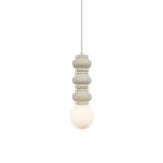 Retro hanglamp beige met mat glas - Fedde, Huis en Inrichting, Lampen | Hanglampen, Nieuw, Overige materialen, Retro, 75 cm of meer