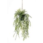 Groene bamboe kunstplant 50 cm in hangende pot - Kunst bam..