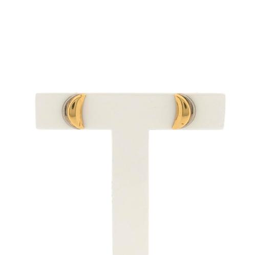 Bicolor gouden oorstekers (witgoud, oorbellen) (witgoud), Sieraden, Tassen en Uiterlijk, Oorbellen, Overige kleuren, Gebruikt