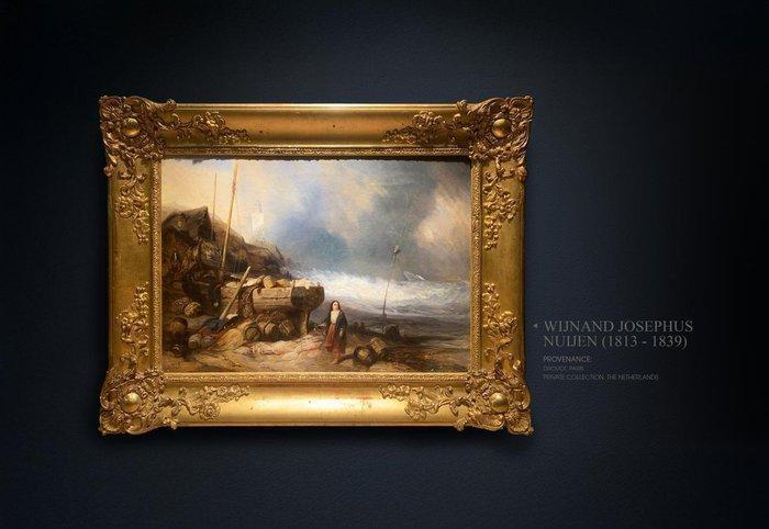 Wijnand Josephus Nuijen (1813-1839) - Zeegezicht met, Antiek en Kunst, Kunst | Schilderijen | Klassiek