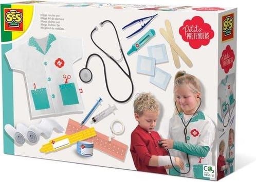 SES - Petits Pretenders - Mega dokter set - met doktersjas, Hobby en Vrije tijd, Gezelschapsspellen | Overige, Zo goed als nieuw