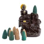 Backflow Wierook Houder Mediterende Boeddha (10 cm), Nieuw, Verzenden