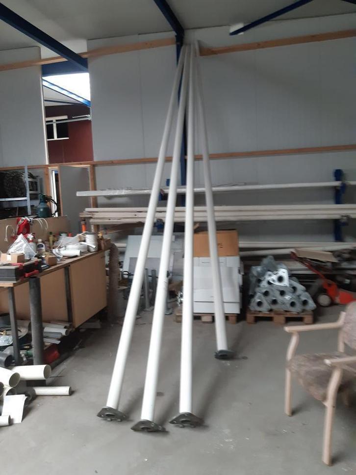 Vlaggenmast nieuw en gebruikt, polyester/aluminium geplaatst, Diversen, Vlaggen en Wimpels, Gebruikt