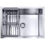 Spoelbak + Droogrek | Wasbak | Gootsteen | 59x44x20cm | RVS, Huis en Inrichting, Keuken | Keukenelementen, Verzenden, Nieuw