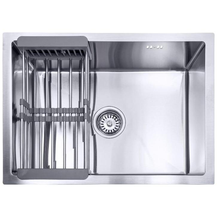 Spoelbak + Droogrek | Wasbak | Gootsteen | 59x44x20cm | RVS, Huis en Inrichting, Keuken | Keukenelementen, Nieuw, Verzenden