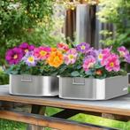 3x RVS Verhoogd Tuinbed Roestvrij Binnenen Buiten Plantenbak, Tuin en Terras, Verzenden, Nieuw
